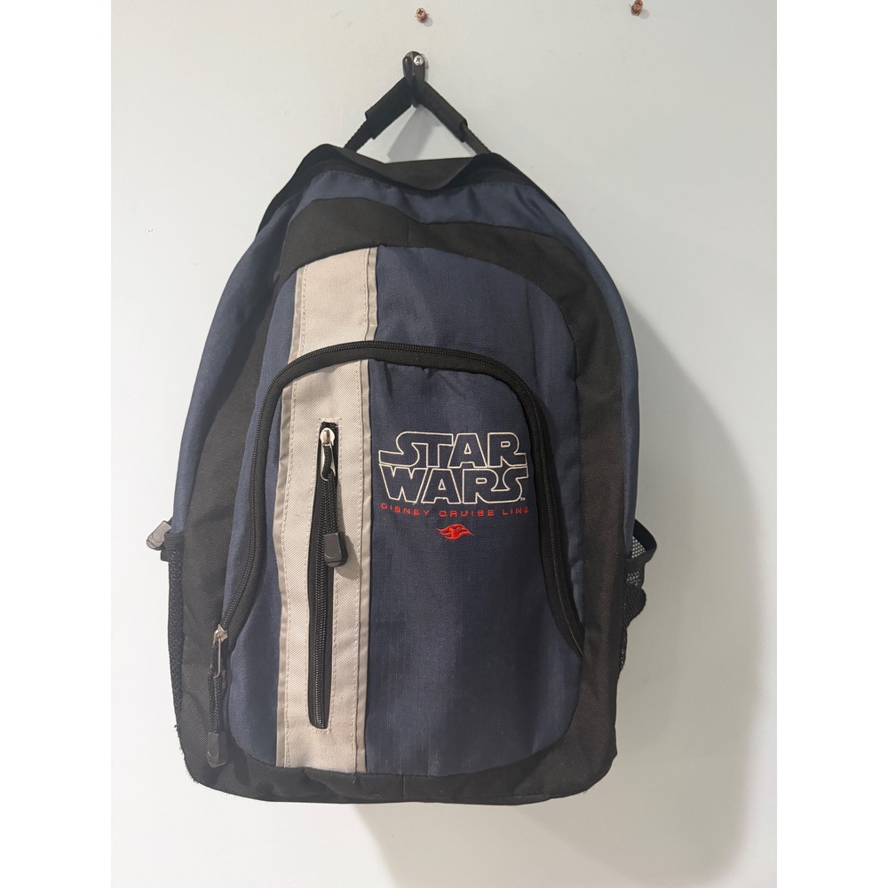 Disney Cruise Line Star Wars Backpack Navy Blue Black Embroidered Logo Bag